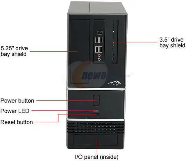 Alt view image 3 of 11 - IN WIN Black SECC Steel IW-MTJADE.GLS300 Micro ATX Media Center / HTPC Case