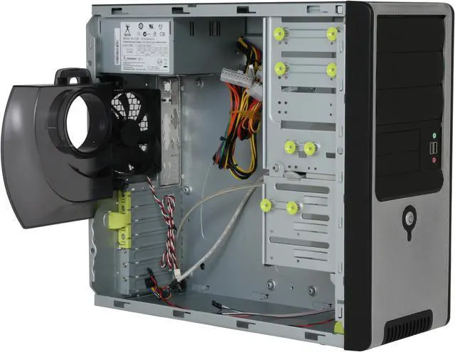 Alt view image 9 of 12 - IN WIN IW-C583T.AQ350BL Black Steel ATX Mid Tower Computer Case 350W Power Supply