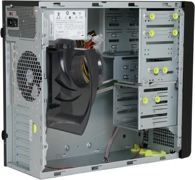 Alt view image 6 of 12 - IN WIN IW-C583T.AQ350BL Black Steel ATX Mid Tower Computer Case 350W Power Supply