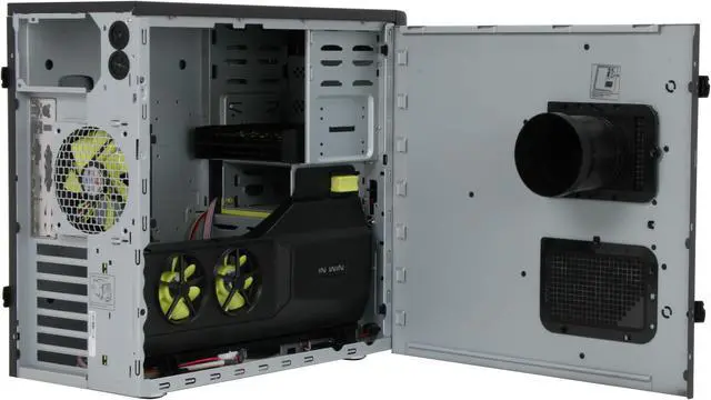 Alt view image 6 of 12 - IN WIN Stealth Bomber B2 Black Steel / Plastic ATX Mid Tower Computer Case