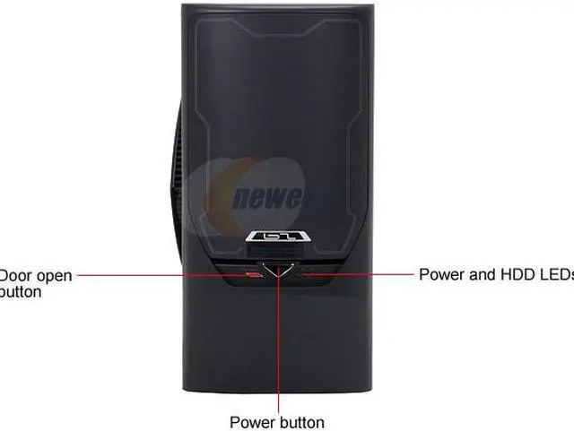 Alt view image 2 of 12 - IN WIN Stealth Bomber B2 Black Steel / Plastic ATX Mid Tower Computer Case