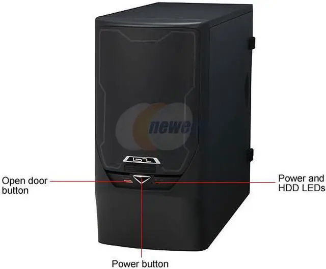 Alt view image 3 of 12 - IN WIN Stealth Bomber B2 Black Steel / Plastic ATX Mid Tower Computer Case