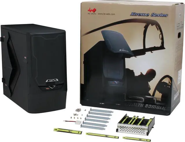 Alt view image 12 of 12 - IN WIN Stealth Bomber B2 Black Steel / Plastic ATX Mid Tower Computer Case