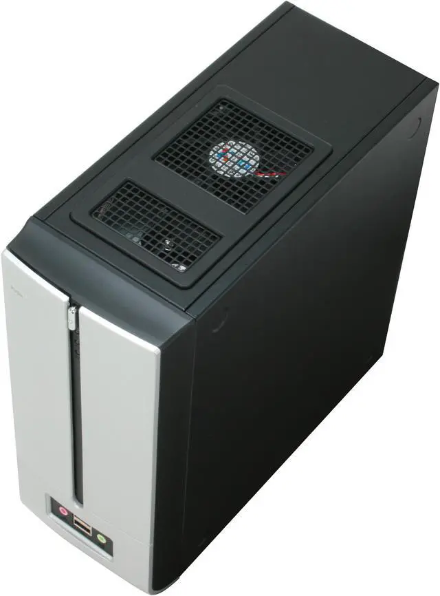 Alt view image 10 of 13 - IN WIN BM639 Black / Silver Steel Mini-ITX Tower Computer Case 120W Power Supply