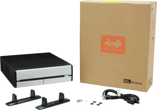 Alt view image 12 of 12 - IN WIN BL634 Black / Silver Steel Micro ATX Desktop Computer Case TFX 12V PSU Power Supply