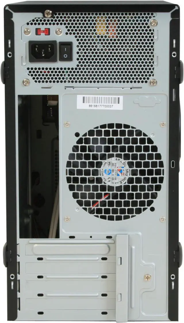 Alt view image 10 of 11 - IN WIN EM020.EJ350SLY Black Steel Micro ATX Mini Tower Computer Case 350W Power Supply