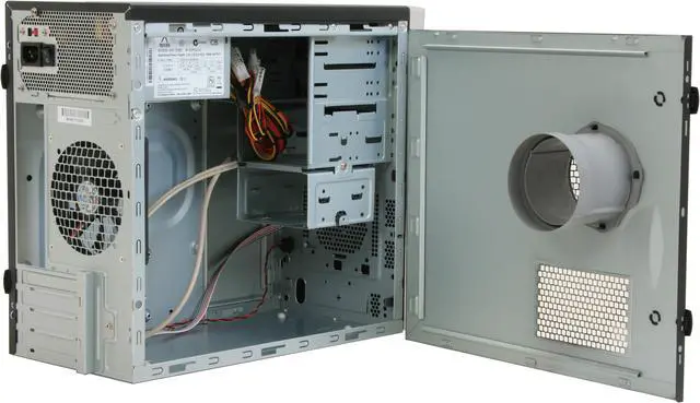 Alt view image 5 of 11 - IN WIN EM020.EJ350SLY Black Steel Micro ATX Mini Tower Computer Case 350W Power Supply
