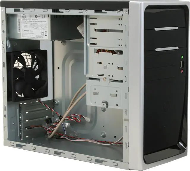 Alt view image 8 of 11 - IN WIN EM020.EJ350SLY Black Steel Micro ATX Mini Tower Computer Case 350W Power Supply