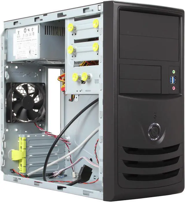 Alt view image 9 of 13 - IN WIN Z589T.CH350TB3 Black SECC Micro ATX Mini Tower Computer Case 350W Power Supply