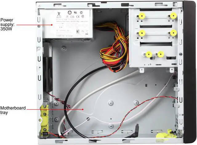 Alt view image 8 of 13 - IN WIN Z589T.CH350TB3 Black SECC Micro ATX Mini Tower Computer Case 350W Power Supply