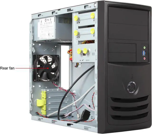 Alt view image 10 of 13 - IN WIN Z589T.CH350TB3 Black SECC Micro ATX Mini Tower Computer Case 350W Power Supply