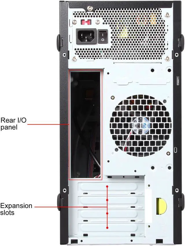 Alt view image 12 of 13 - IN WIN Z589T.CH350TB3 Black SECC Micro ATX Mini Tower Computer Case 350W Power Supply