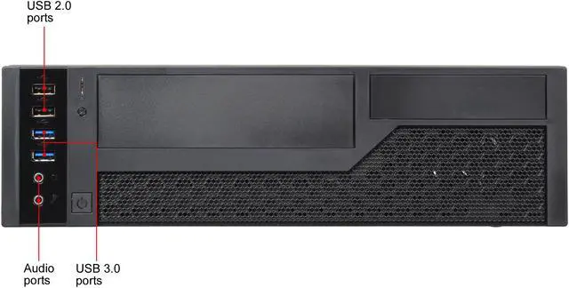 Alt view image 3 of 13 - IN WIN CE685.FH300TB3 Black Steel Micro ATX Mini Tower Computer Case comes with a 300W TFX 12V PSU 300W TFX 12V PSU Power Supply