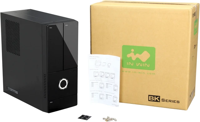 Alt view image 9 of 9 - IN WIN BK644.BH300TB3 0.6mm SECC Japanese ECO Steel Micro ATX Mini Tower Computer Case SFX 12V Form Factor, 300W Power Supply