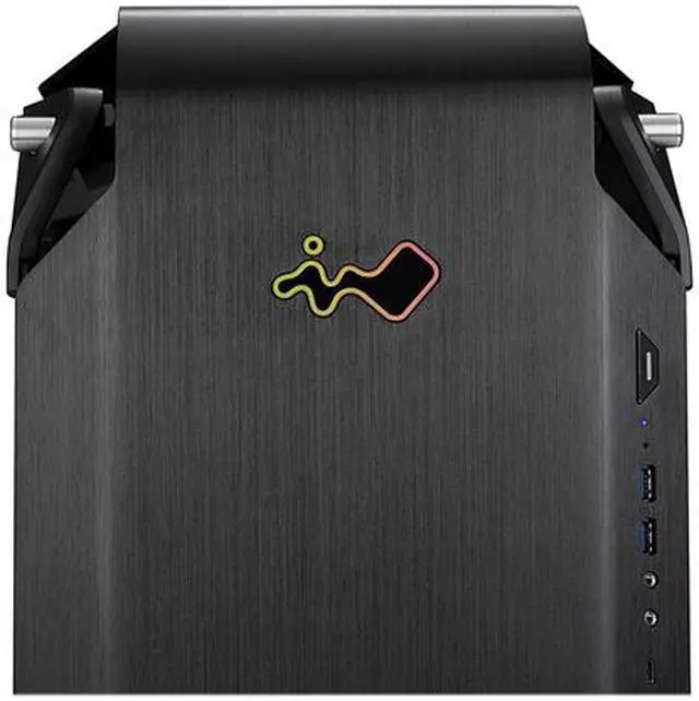 Alt view image 4 of 12 - In Win 925 Black E-ATX Full Tower - Front Addressable RGB Display - Tempered Glass Side Panels - Gaming Aluminum Computer Case