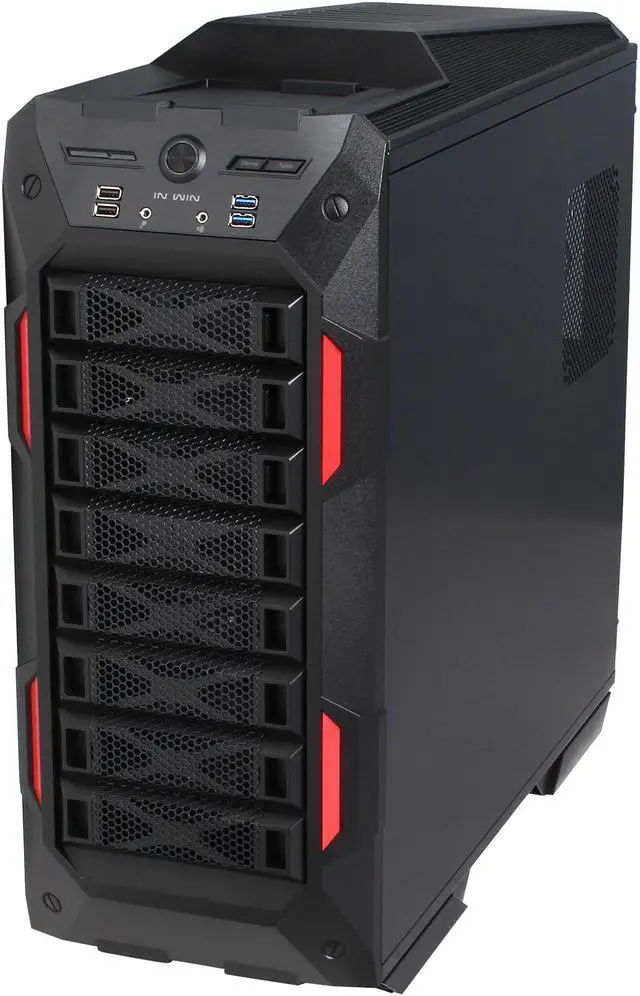 Alt view image 3 of 10 - IN WIN GRone Black SECC ATX Full Tower Computer Case ATX 12V/EPS Power Supply Compatible