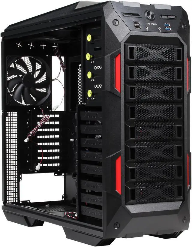 Alt view image 7 of 10 - IN WIN GRone Black SECC ATX Full Tower Computer Case ATX 12V/EPS Power Supply Compatible