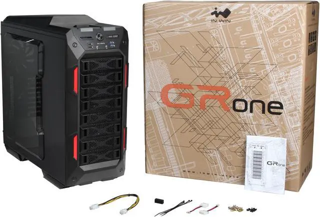 Alt view image 10 of 10 - IN WIN GRone Black SECC ATX Full Tower Computer Case ATX 12V/EPS Power Supply Compatible