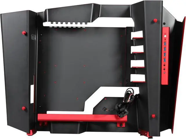 Alt view image 7 of 9 - In Win S-Frame Black Aluminum/Tempered Glass Computer Case Support ATX12V/EPS, up to 220mm Power Supply