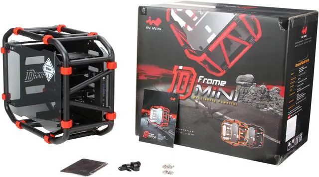 Alt view image 9 of 9 - IN WIN D-FRAME MINI BLACK Black Aluminum Computer Case Support ATX12V/EPS (Up to 220mm) Power Supply