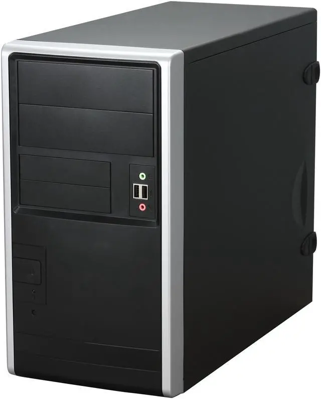 Alt view image 3 of 11 - IN WIN EM013 Black Micro ATX Mini Tower Computer Case 350W Power Supply