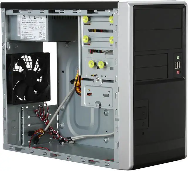 Alt view image 8 of 11 - IN WIN EM013 Black Micro ATX Mini Tower Computer Case 350W Power Supply