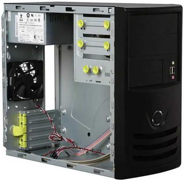 Alt view image 7 of 9 - In Win Z589 micro ATX Case with Haswell Ready 350W power supply, Black, TAC 2.0, Front USB 2.0X2, HD audio