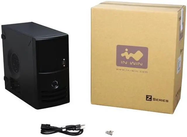 Alt view image 9 of 9 - In Win Z589 micro ATX Case with Haswell Ready 350W power supply, Black, TAC 2.0, Front USB 2.0X2, HD audio
