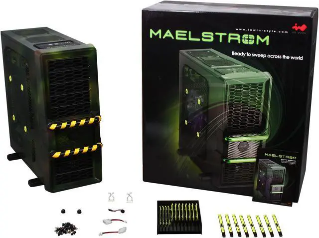 Alt view image 10 of 10 - IN WIN Maelstrom Military Black SECC(0.8~1.0mm) ATX Full Tower Computer Case