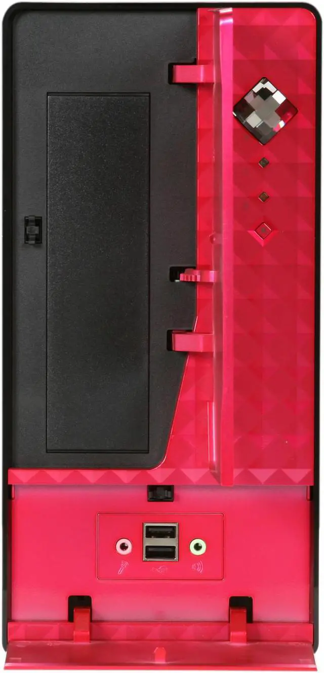 Alt view image 2 of 9 - IN WIN Diva Pink Steel Mini-ITX Tower Computer Case 160W Power Supply