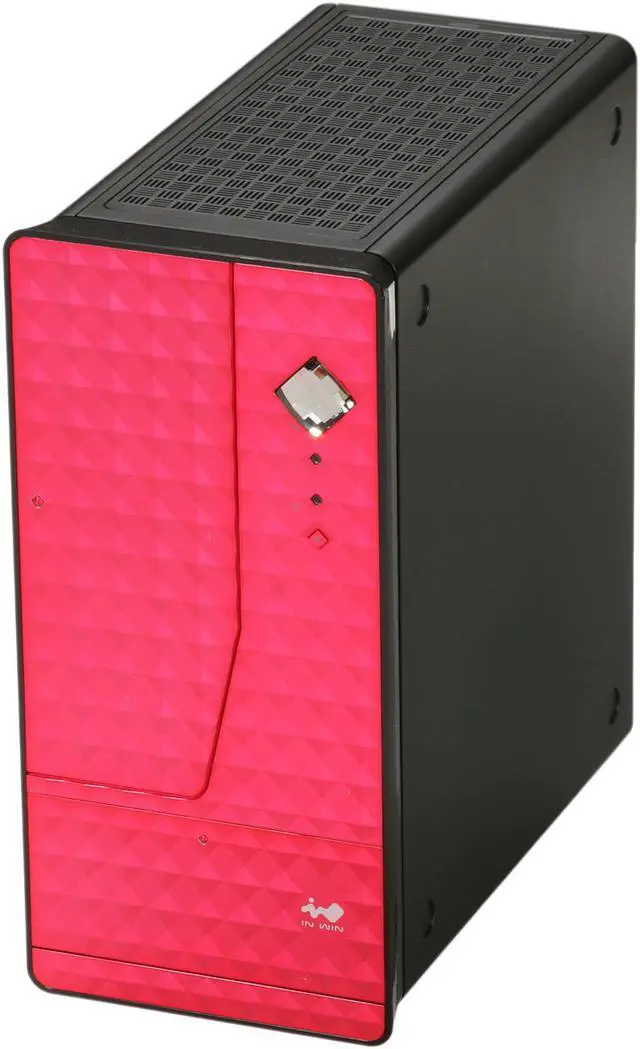 Alt view image 3 of 9 - IN WIN Diva Pink Steel Mini-ITX Tower Computer Case 160W Power Supply