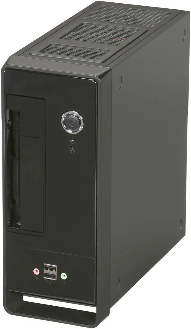 Alt view image 3 of 10 - IN WIN BM650.AD160TBL Black Mini-ITX Tower Computer Case 160W Power Supply