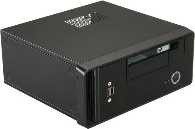 Alt view image 8 of 10 - IN WIN BM650.AD160TBL Black Mini-ITX Tower Computer Case 160W Power Supply