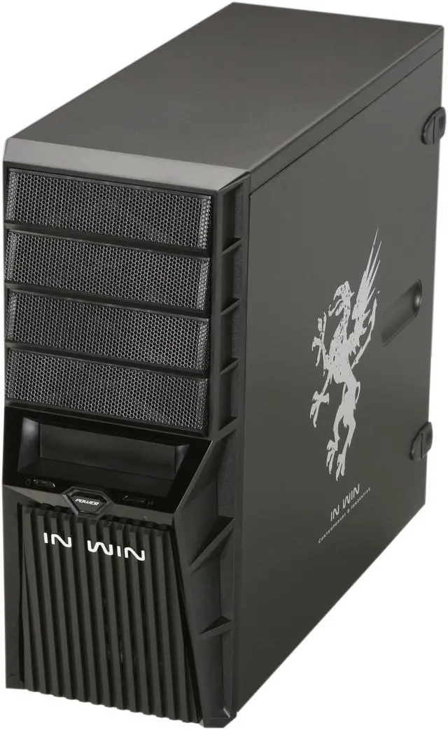 Alt view image 3 of 9 - IN WIN Griffin (Black) Black ATX Mid Tower Computer Case