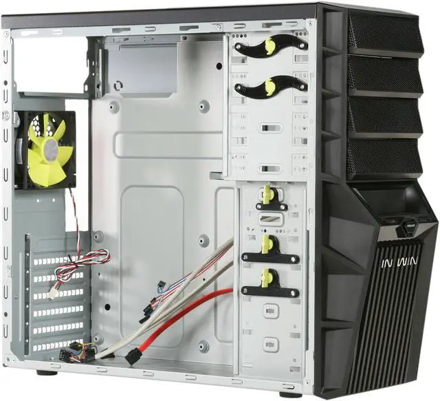 Alt view image 7 of 9 - IN WIN Griffin (Black) Black ATX Mid Tower Computer Case