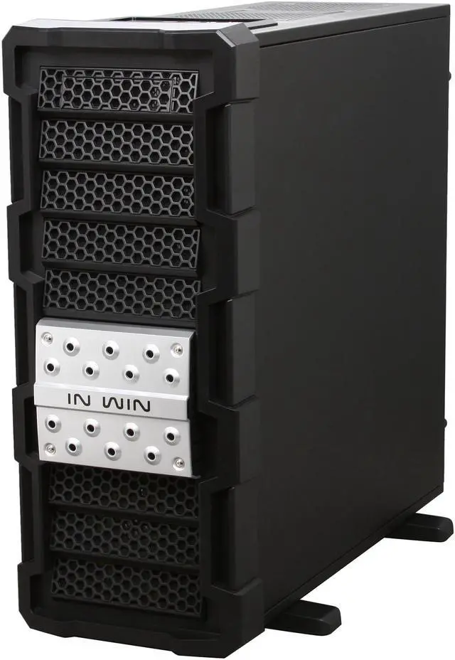 Alt view image 3 of 10 - IN WIN Ironclad Black SECC Steel ATX Full Tower Computer Case