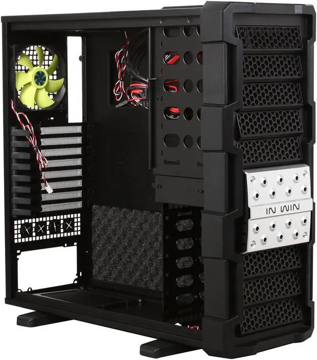 Alt view image 7 of 10 - IN WIN Ironclad Black SECC Steel ATX Full Tower Computer Case