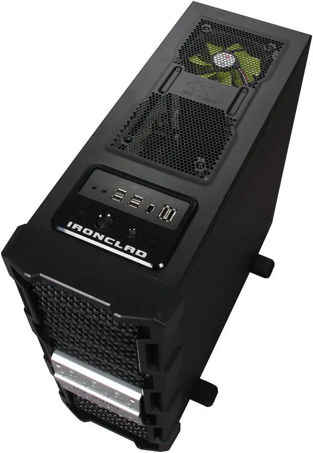 Alt view image 8 of 10 - IN WIN Ironclad Black SECC Steel ATX Full Tower Computer Case