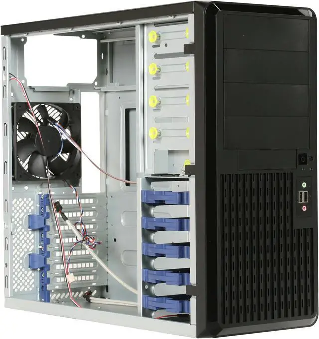 Alt view image 7 of 9 - IN WIN PE-Series IW-PE689 Pedestal Server Case PS/2 ATX12V, EPS12V, 4 External 5.25" Drive Bays