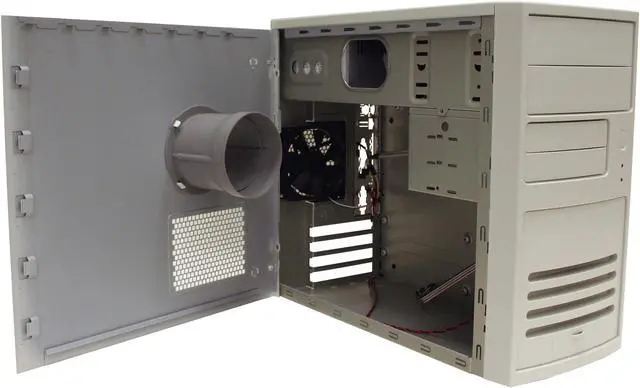 Alt view image 3 of 10 - IN WIN V508T.I300FU2D(1.3V) Beige Steel Micro ATX Mini Tower Computer Case 300W Power Supply