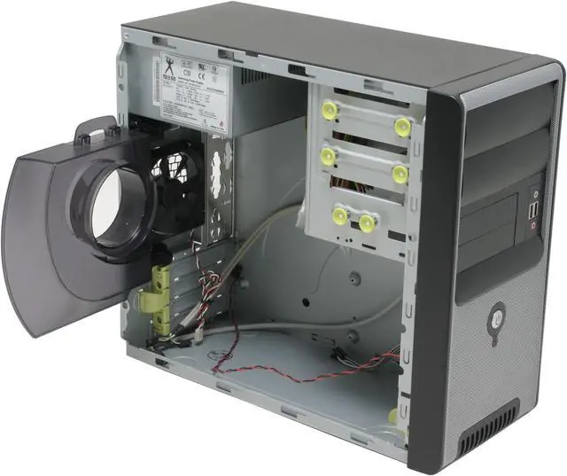 Alt view image 8 of 13 - IN WIN IW-Z583T.I300BFU2AD Black Steel Micro ATX Mini Tower Computer Case 300W Power Supply