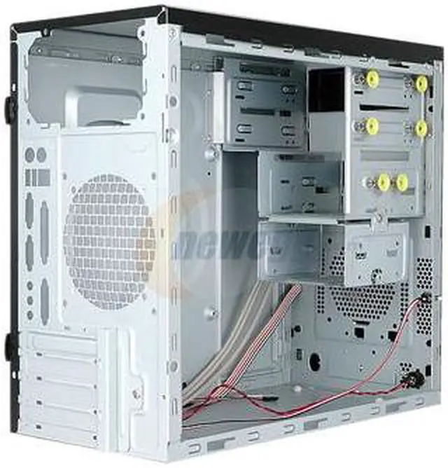 Alt view image 3 of 3 - IN WIN EM Series EM006.T350SL+ Black / Silver Micro ATX Mini Tower Computer Case ATX12V/ , PS/2 , 350W Power Supply