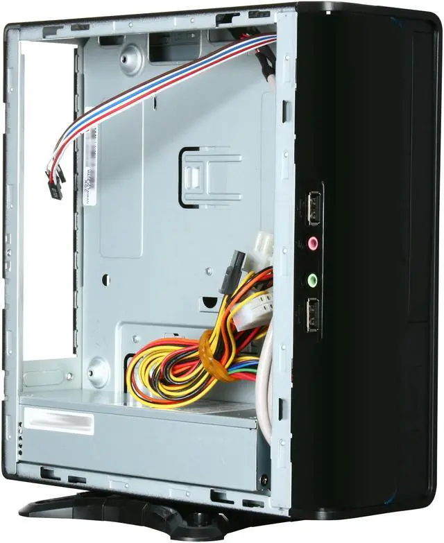 Alt view image 7 of 10 - IN WIN BQ669.AD80TBL Black Mini-ITX Tower S.F.F Slim Chassis (Ultra Small Form Factor) 80W Internal PSU (IP-AD80A7-2) Power Supply