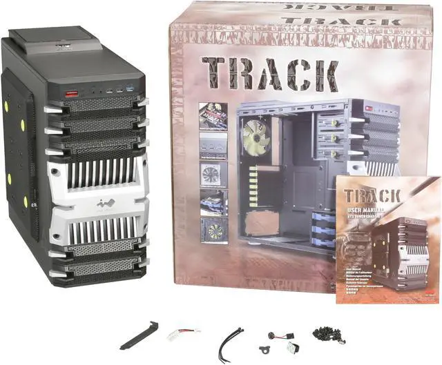 Alt view image 9 of 9 - IN WIN TRACK Black / Silver SECC Steel ATX Mid Tower Computer Case