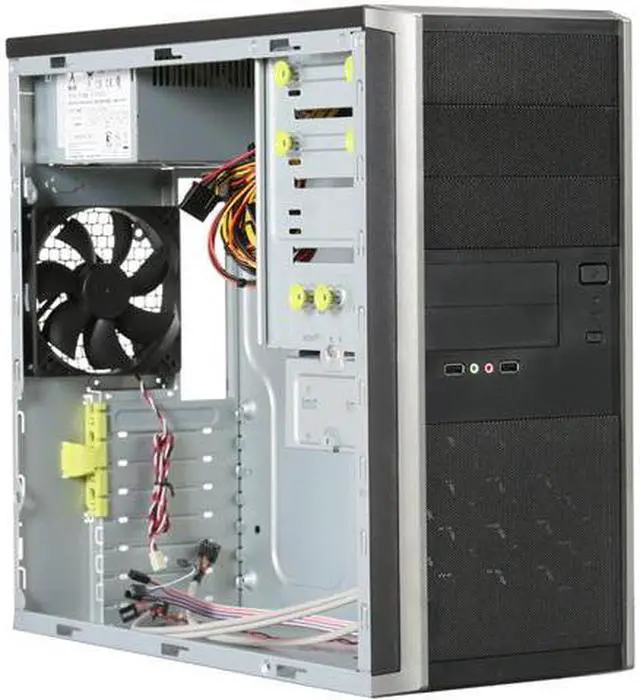 Alt view image 7 of 9 - IN WIN EA Series EA035.CQ350SL Black ATX Mid Tower Computer Case 350W Power Supply