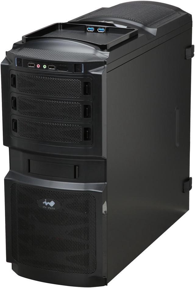 Alt view image 3 of 10 - IN WIN BUC Black SECC Steel ATX Mid Tower Computer Case ATX 12V, PSII Size, Not Included Power Supply