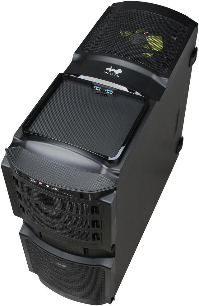 Alt view image 4 of 10 - IN WIN BUC Black SECC Steel ATX Mid Tower Computer Case ATX 12V, PSII Size, Not Included Power Supply