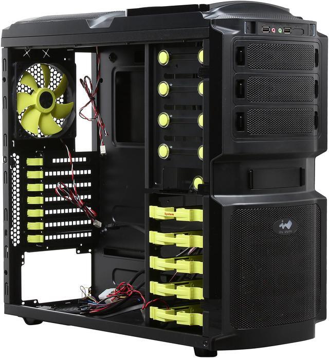 Alt view image 8 of 10 - IN WIN BUC Black SECC Steel ATX Mid Tower Computer Case ATX 12V, PSII Size, Not Included Power Supply