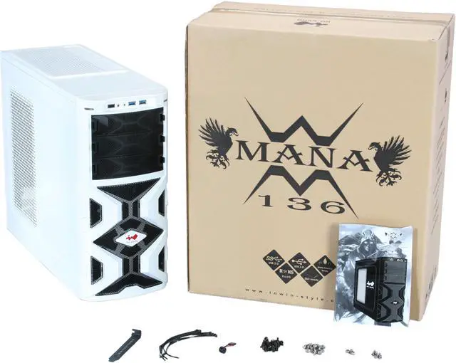 Alt view image 9 of 9 - IN WIN  MANA136 WHITE SEEC  ATX Mid Tower  Computer Case