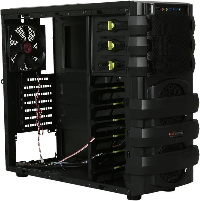 Alt view image 7 of 10 - IN WIN MANA134 Black SEEC Steel ATX Mid Tower Computer Case